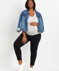 Plus Size The Maia Secret Fit Belly® Rayon Skinny Leg Maternity Ankle Pants