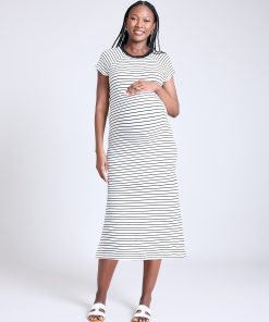 Ribbed Raglan Midi Dress